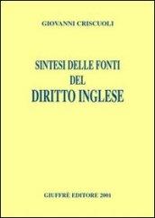 Sintesi delle fonti del diritto inglese