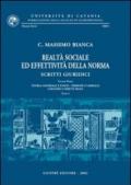 Realtà sociale ed effettività della norma. Scritti giuridici: 1