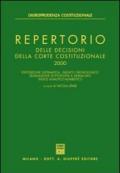 Repertorio delle decisioni della Corte costituzionale 2000