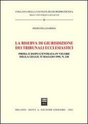 La riserva di giurisdizione dei tribunali ecclesiastici. Prima e dopo l'entrata in vigore della Legge 31 maggio 1995, n. 218