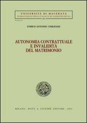 Autonomia contrattuale e invalidità del matrimonio