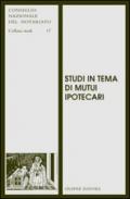 Studi in tema di mutui ipotecari