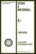 Studi e materiali. 6: 1998-2000