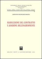 Risoluzione del contratto e sanzione dell'inadempiente