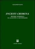 Incesti crimina. Regime giuridico da Augusto a Giustiniano