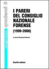 I pareri del Consiglio nazionale forense 1998-2000