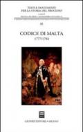 Codice di Malta 1777-1784