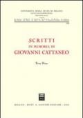 Scritti in memoria di Giovanni Cattaneo