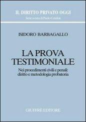 La prova testimoniale. Nei procedimenti civili e penali: diritto e metodologia probatoria