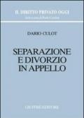 Separazione e divorzio in appello