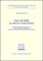 Dal pacere ai pacta conventa. Aspetti sostanziali e tutela del fenomeno pattizio dall'epoca arcaica all'editto giulianeo