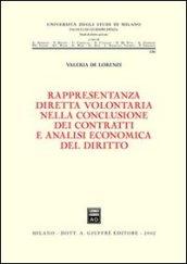 Rappresentanza diretta volontaria nella conclusione dei contratti e analisi economica del diritto