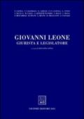 Giovanni Leone: giurista e legislatore