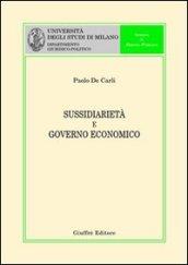 Sussidiarietà e governo economico