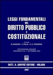 Leggi fondamentali del diritto pubblico e costituzionale. Aggiornamento al 1° settembre 2002