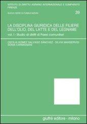 La disciplina giuridica delle filiere dell'olio, del latte e del legname. 1.Studio di diritti di paesi comunitari