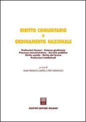 Diritto comunitario e ordinamento nazionale. Professioni forensi. Sistema giudiziario. Processo amministrativo. Servizio pubblico. Diritto sociale...