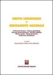 Diritto comunitario e ordinamento nazionale. Professioni forensi. Sistema giudiziario. Processo amministrativo. Servizio pubblico. Diritto sociale...