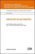 Principi di revisione. Documento 220. l controllo della qualità del lavoro di revisione contabile