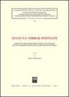 Statuta terrae pontiani. Diritto e organizzazione della vita sociale in una comunità dell'alto Lazio nel XVII secolo