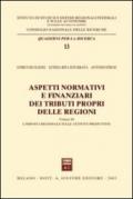 Aspetti normativi e finanziari dei tributi propri delle regioni. 3.L'imposta regionale sulle attività produttive