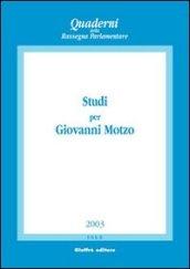 Studi per Giovanni Motzo
