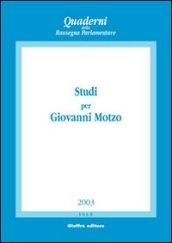 Studi per Giovanni Motzo