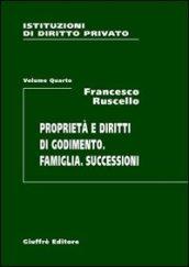 Istituzioni di diritto privato. 4.Proprietà e diritti di godimento. Famiglia. Successioni