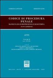 Codice di procedura penale. Rassegna di giurisprudenza e di dottrina. 2: Atti (artt. 109-186)