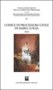 Codice di processura civile di Maria Luigia (1820)