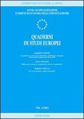 Quaderni di studi europei (2003). 1.