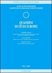 Quaderni di studi europei (2003). 1.