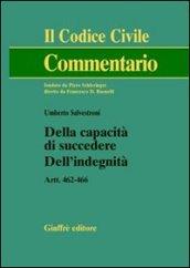 Della capacità di succedere. Dell'indegnità. Artt. 462-466