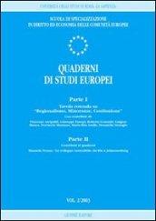Quaderni di studi europei (2003). 2.