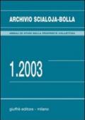 Archivio Scialoja-Bolla (2003). 1.