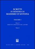 Scritti in memoria di Massimo D'Antona