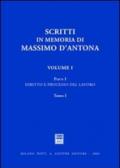 Scritti in memoria di Massimo D'Antona