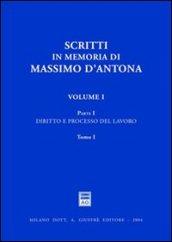 Scritti in memoria di Massimo D'Antona