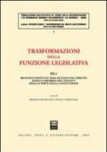Trasformazioni della funzione legislativa. 3.Rilevanti novità in tema di fonti del diritto dopo la riforma del titolo V della II parte della Costituzione