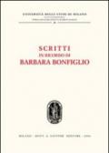 Scritti in ricordo di Barbara Bonfiglio