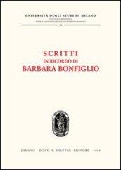 Scritti in ricordo di Barbara Bonfiglio