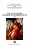 Regolamento giudiziario per gli affari civili di Gregorio papa XVI (1834)