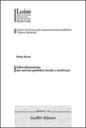 Liberalizzazione dei servizi pubblici locali e antitrust