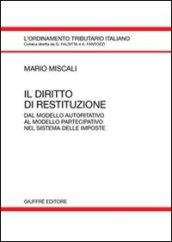 Il diritto di restituzione. Dal modello autoritativo al modello partecipativo nel sistema delle imposte