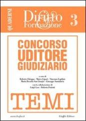 Concorso uditore giudiziario. 3.Temi