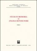 Studi in memoria di Angelo Bonsignori