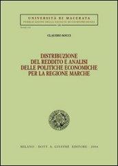 Distribuzione del reddito e analisi delle politiche economiche per la regione Marche