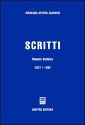 Scritti. 7.1977-1983