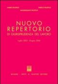 Nuovo repertorio di giurisprudenza del lavoro (luglio 2003-giugno 2004)