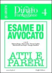 Esame di avvocato. Atti e pareri: 4